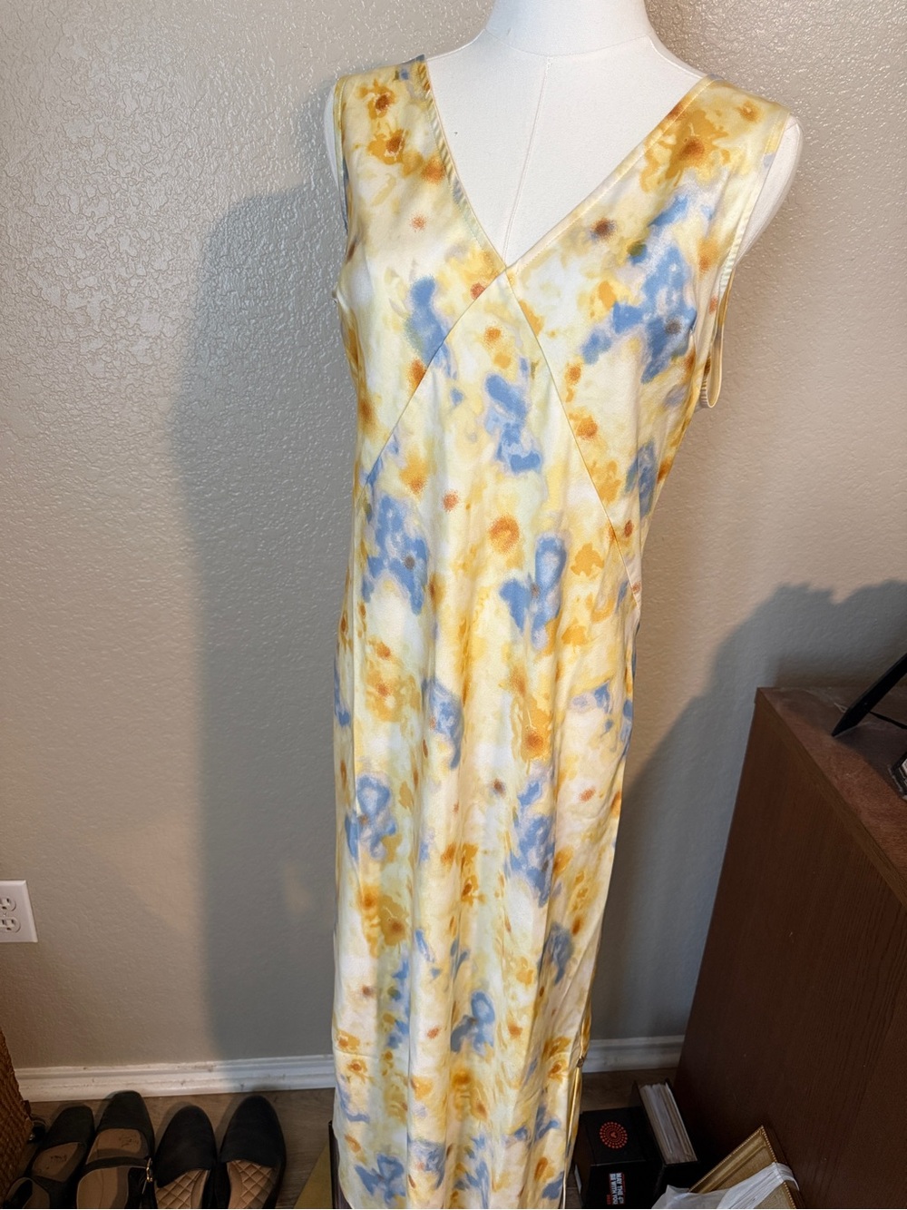 Scotch & Soda Sleeveless Yellow & Blue Floral Maxi Dress